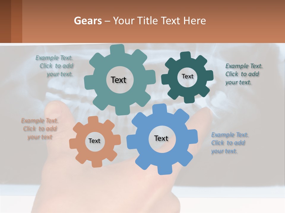 A Person Holding Their Hand Up In Front Of A X - Ray PowerPoint Template