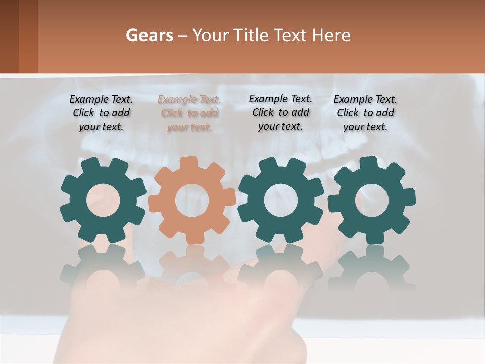 A Person Holding Their Hand Up In Front Of A X - Ray PowerPoint Template