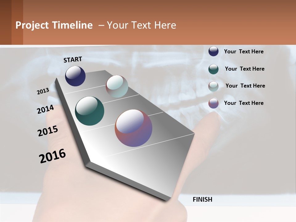 A Person Holding Their Hand Up In Front Of A X - Ray PowerPoint Template