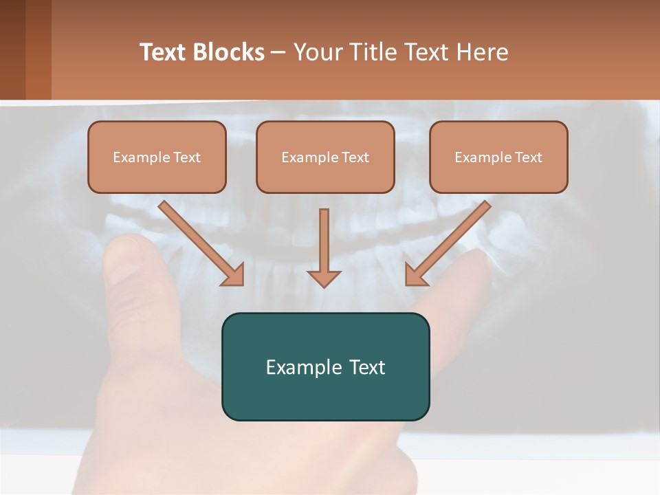 A Person Holding Their Hand Up In Front Of A X - Ray PowerPoint Template