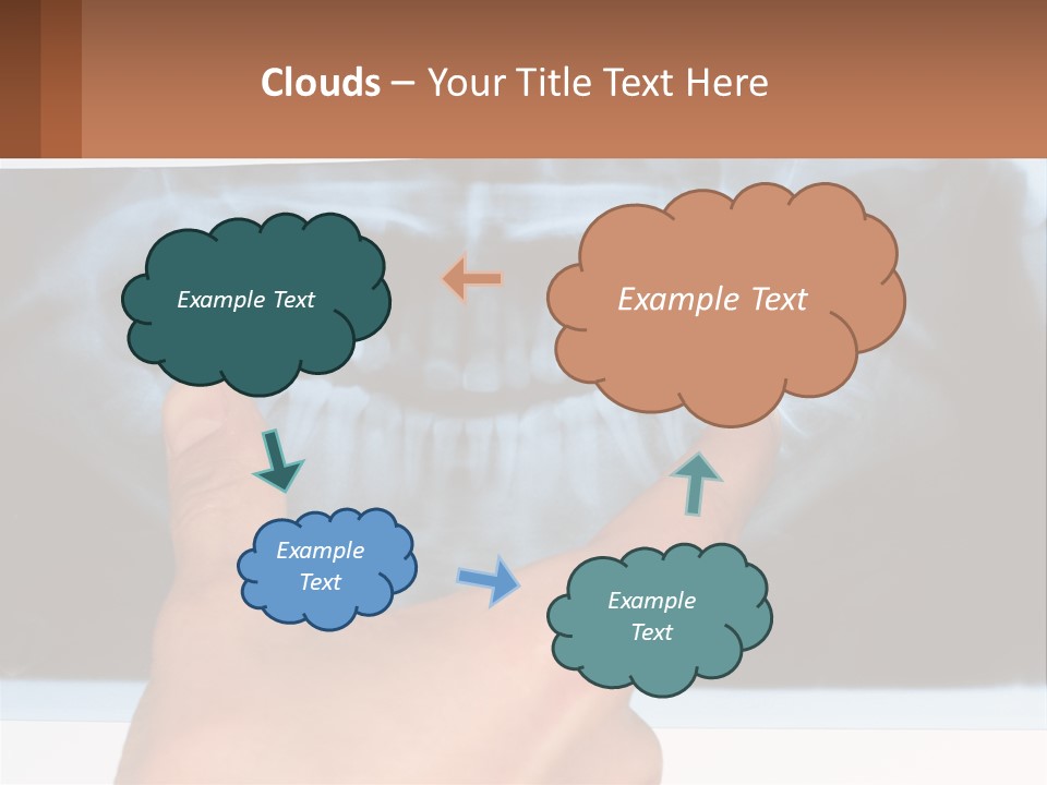 A Person Holding Their Hand Up In Front Of A X - Ray PowerPoint Template