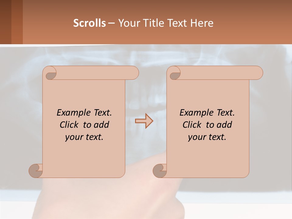 A Person Holding Their Hand Up In Front Of A X - Ray PowerPoint Template