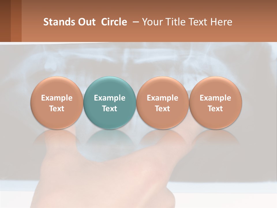 A Person Holding Their Hand Up In Front Of A X - Ray PowerPoint Template