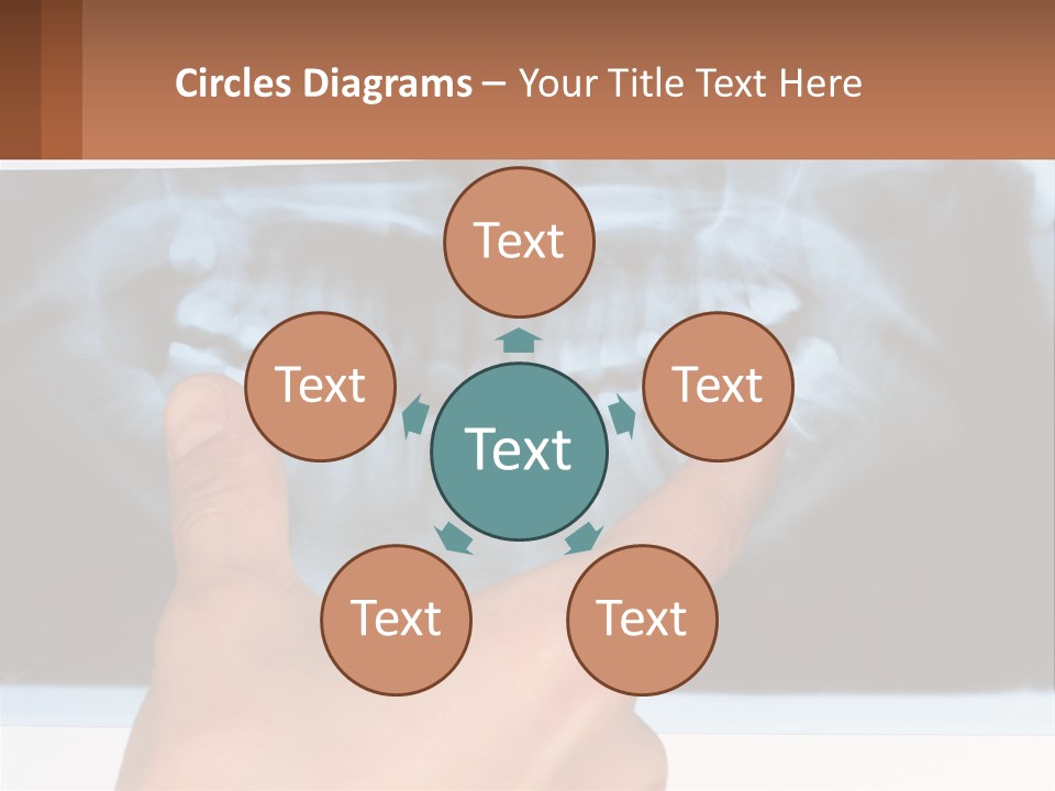 A Person Holding Their Hand Up In Front Of A X - Ray PowerPoint Template