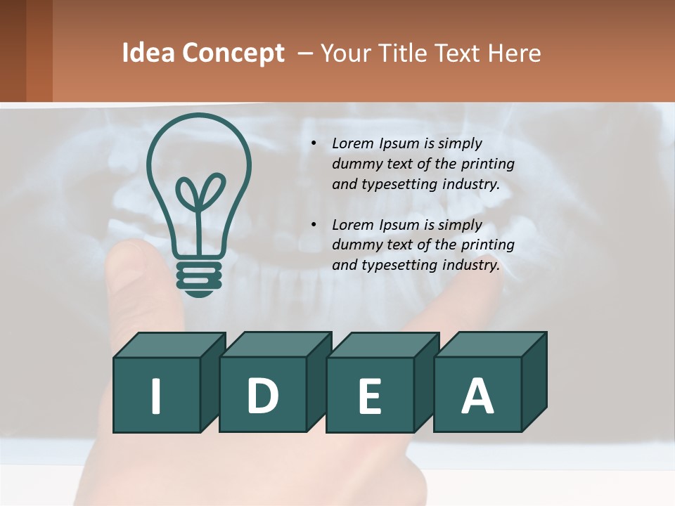 A Person Holding Their Hand Up In Front Of A X - Ray PowerPoint Template