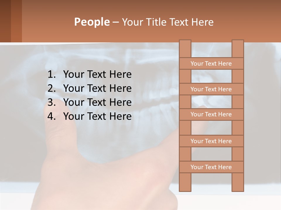 A Person Holding Their Hand Up In Front Of A X - Ray PowerPoint Template