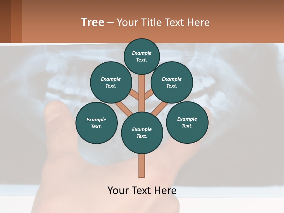 A Person Holding Their Hand Up In Front Of A X - Ray PowerPoint Template