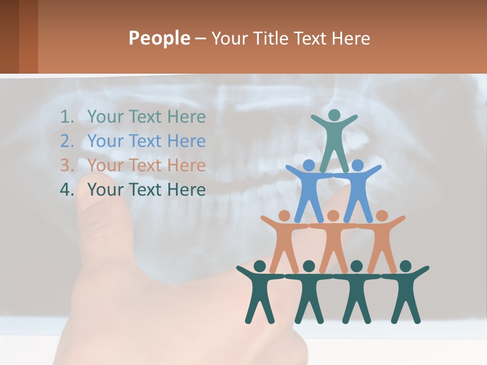 A Person Holding Their Hand Up In Front Of A X - Ray PowerPoint Template