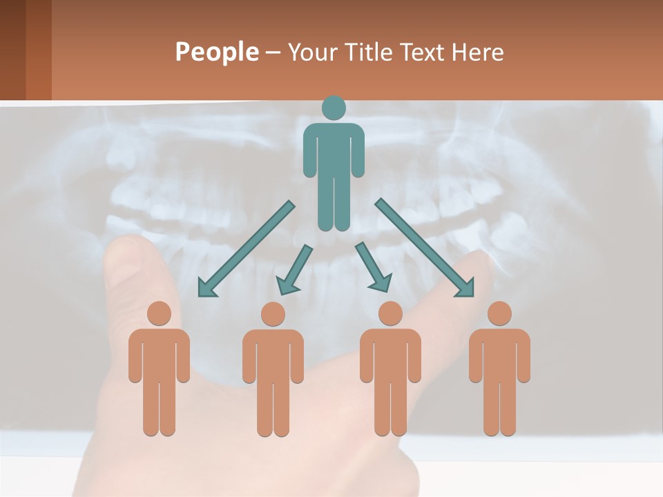 A Person Holding Their Hand Up In Front Of A X - Ray PowerPoint Template