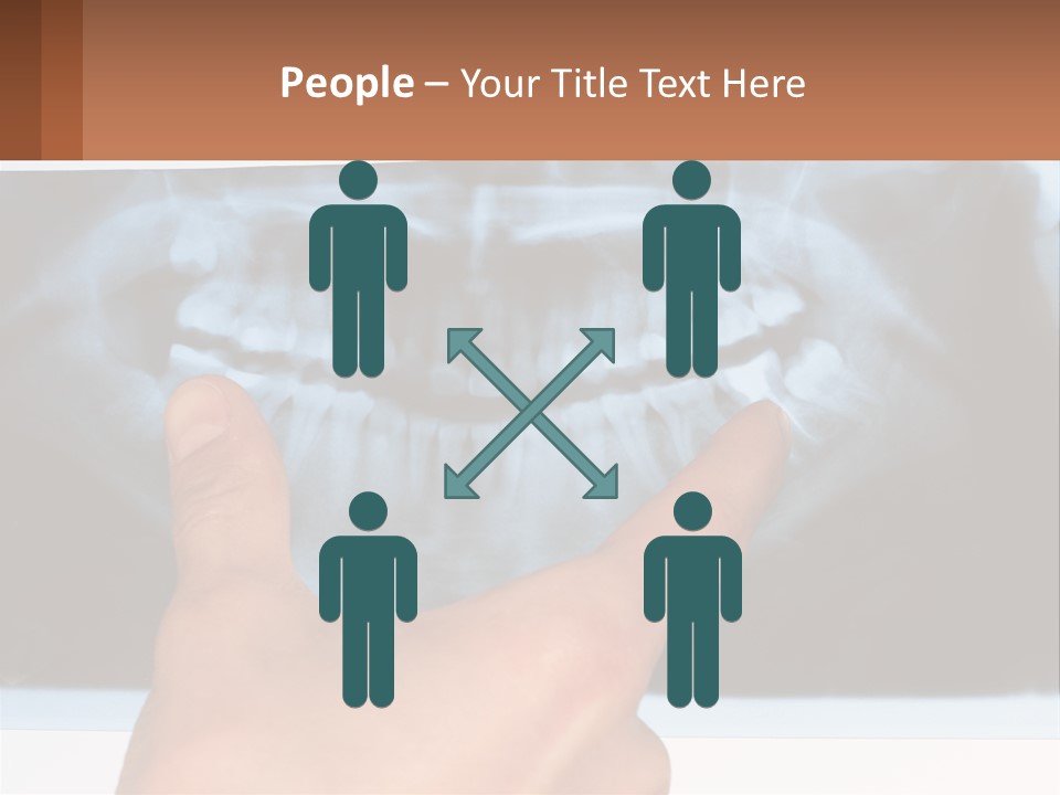 A Person Holding Their Hand Up In Front Of A X - Ray PowerPoint Template