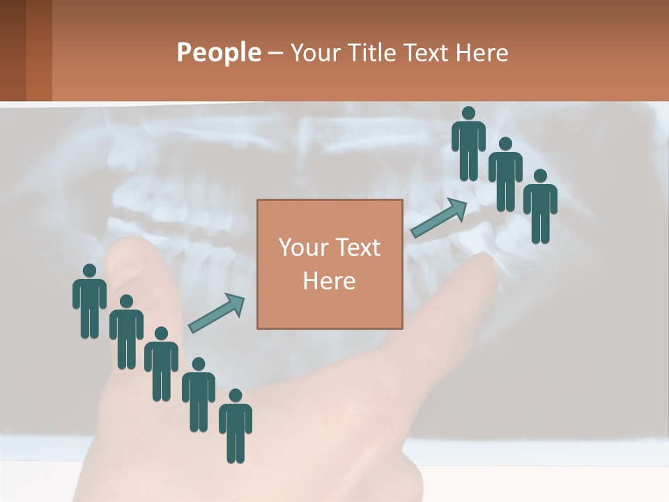 A Person Holding Their Hand Up In Front Of A X - Ray PowerPoint Template