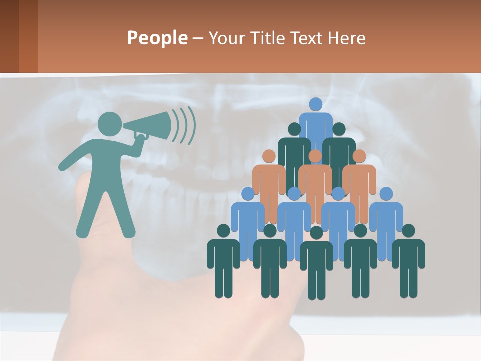 A Person Holding Their Hand Up In Front Of A X - Ray PowerPoint Template