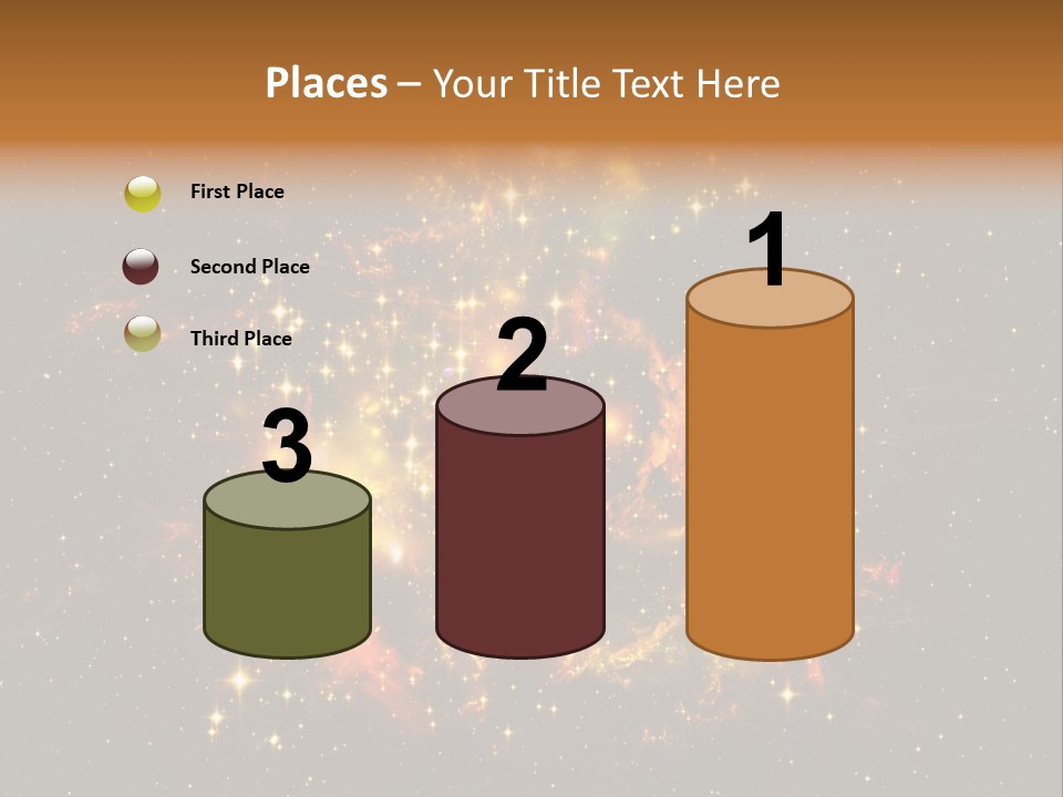 A Large Cluster Of Stars In The Night Sky PowerPoint Template