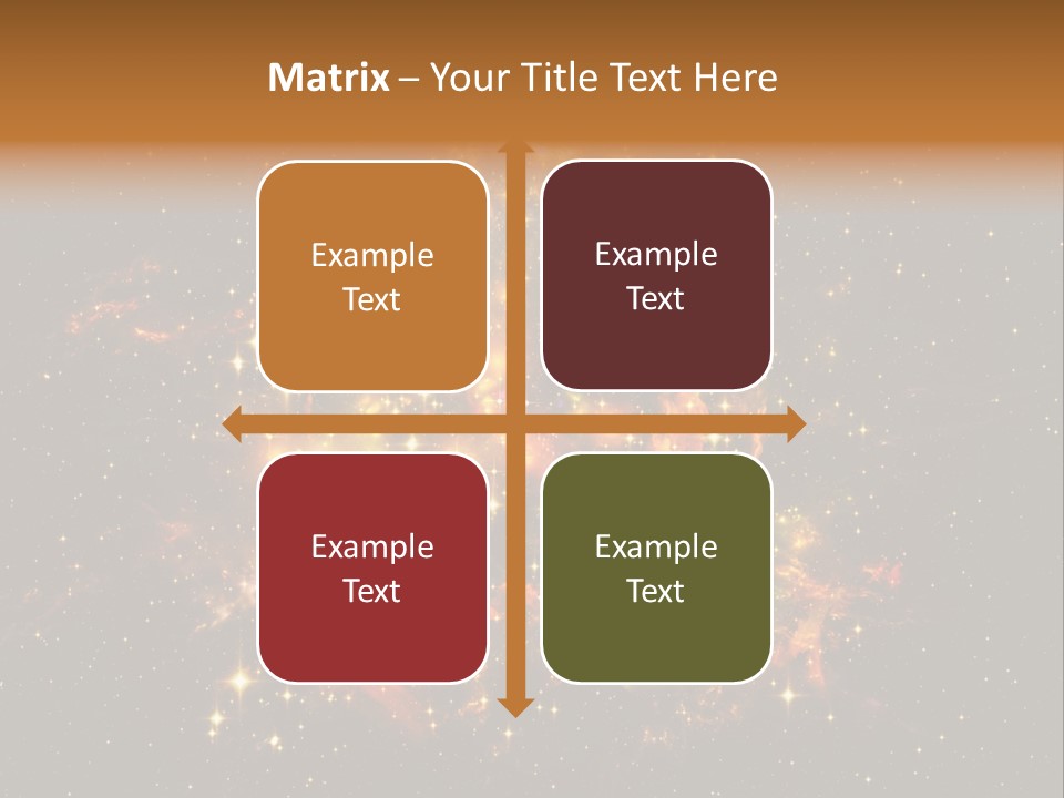 A Large Cluster Of Stars In The Night Sky PowerPoint Template