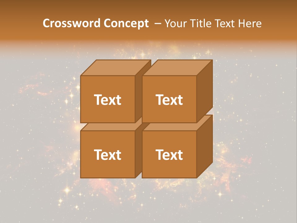 A Large Cluster Of Stars In The Night Sky PowerPoint Template