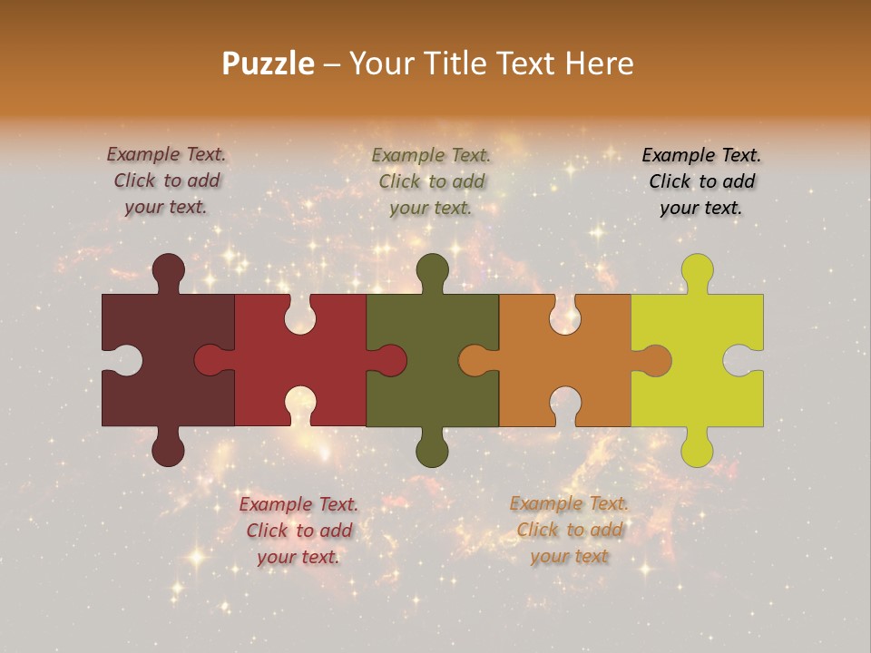 A Large Cluster Of Stars In The Night Sky PowerPoint Template