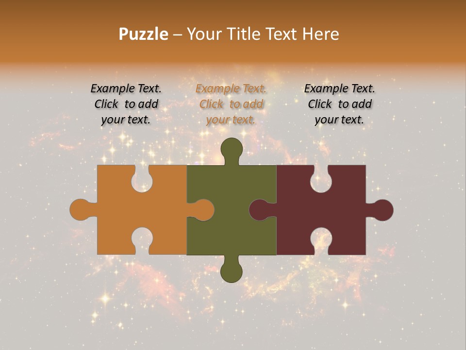 A Large Cluster Of Stars In The Night Sky PowerPoint Template