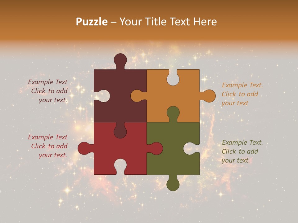 A Large Cluster Of Stars In The Night Sky PowerPoint Template