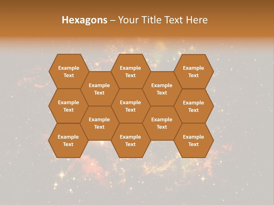 A Large Cluster Of Stars In The Night Sky PowerPoint Template