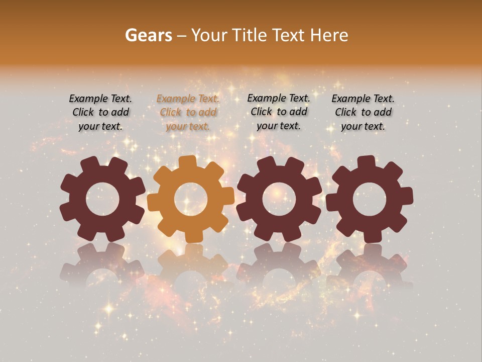 A Large Cluster Of Stars In The Night Sky PowerPoint Template