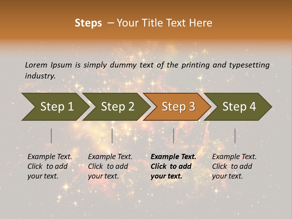A Large Cluster Of Stars In The Night Sky PowerPoint Template