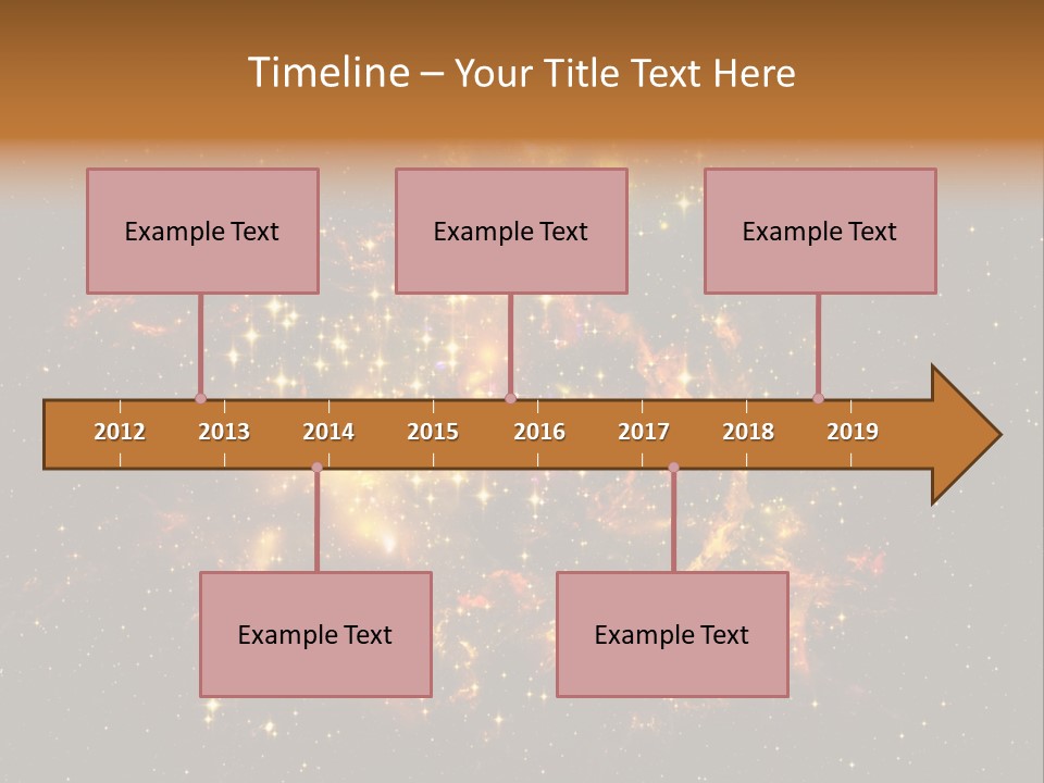 A Large Cluster Of Stars In The Night Sky PowerPoint Template