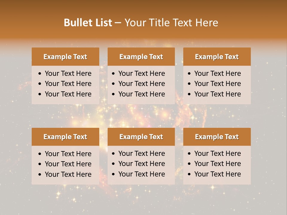 A Large Cluster Of Stars In The Night Sky PowerPoint Template