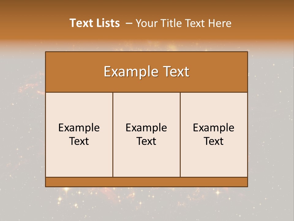 A Large Cluster Of Stars In The Night Sky PowerPoint Template