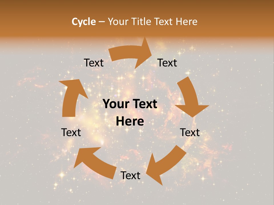 A Large Cluster Of Stars In The Night Sky PowerPoint Template