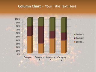 A Large Cluster Of Stars In The Night Sky PowerPoint Template