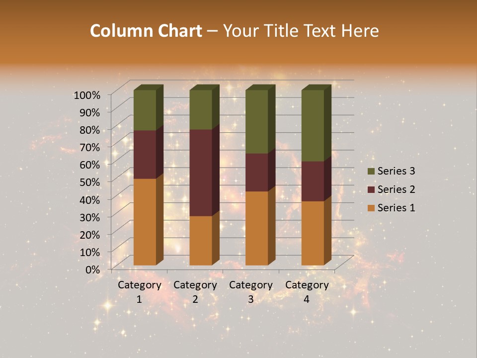 A Large Cluster Of Stars In The Night Sky PowerPoint Template