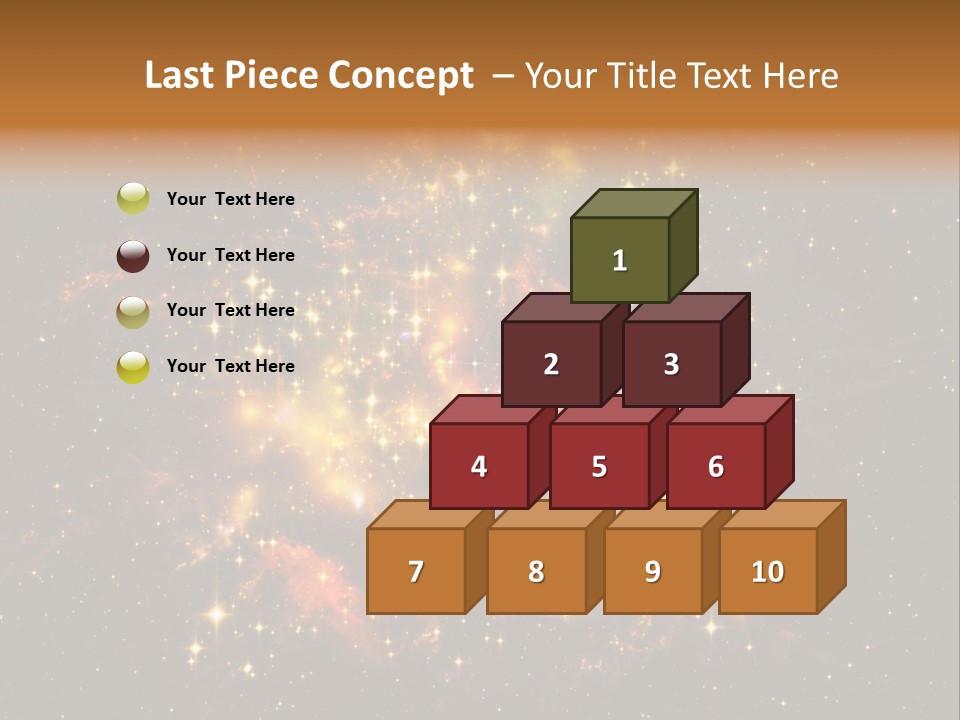 A Large Cluster Of Stars In The Night Sky PowerPoint Template