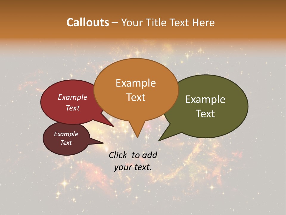 A Large Cluster Of Stars In The Night Sky PowerPoint Template