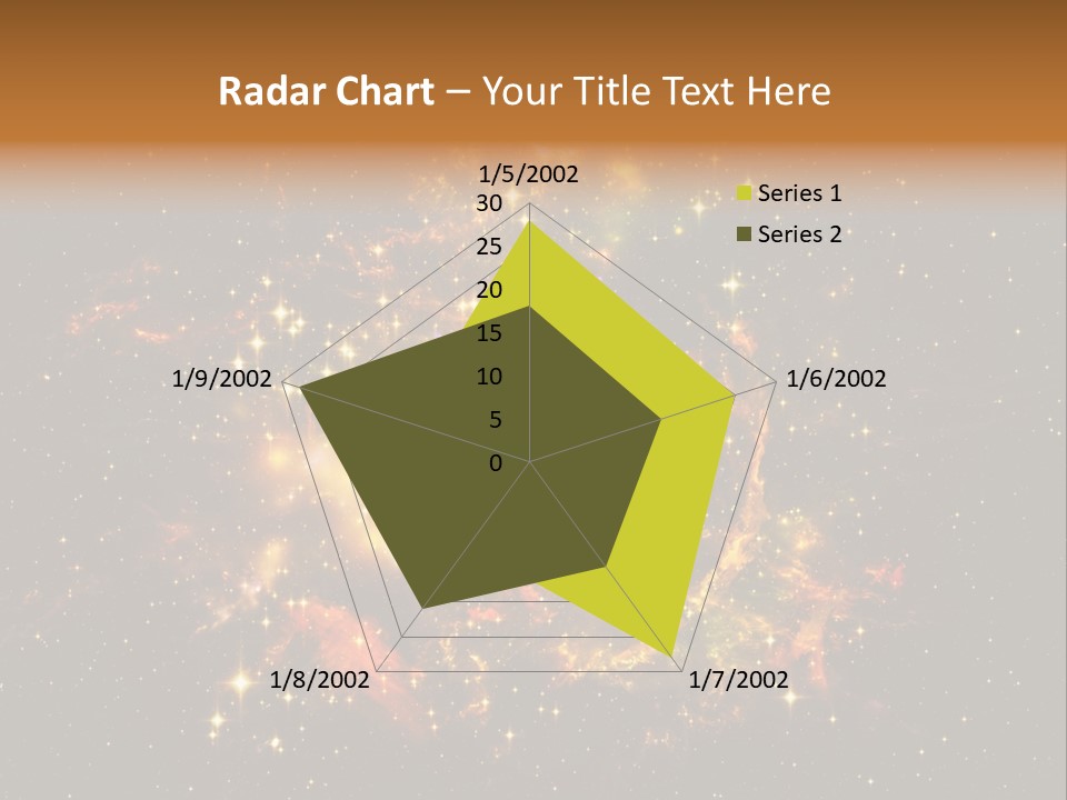A Large Cluster Of Stars In The Night Sky PowerPoint Template