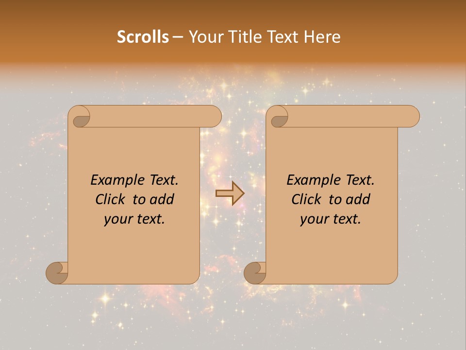 A Large Cluster Of Stars In The Night Sky PowerPoint Template