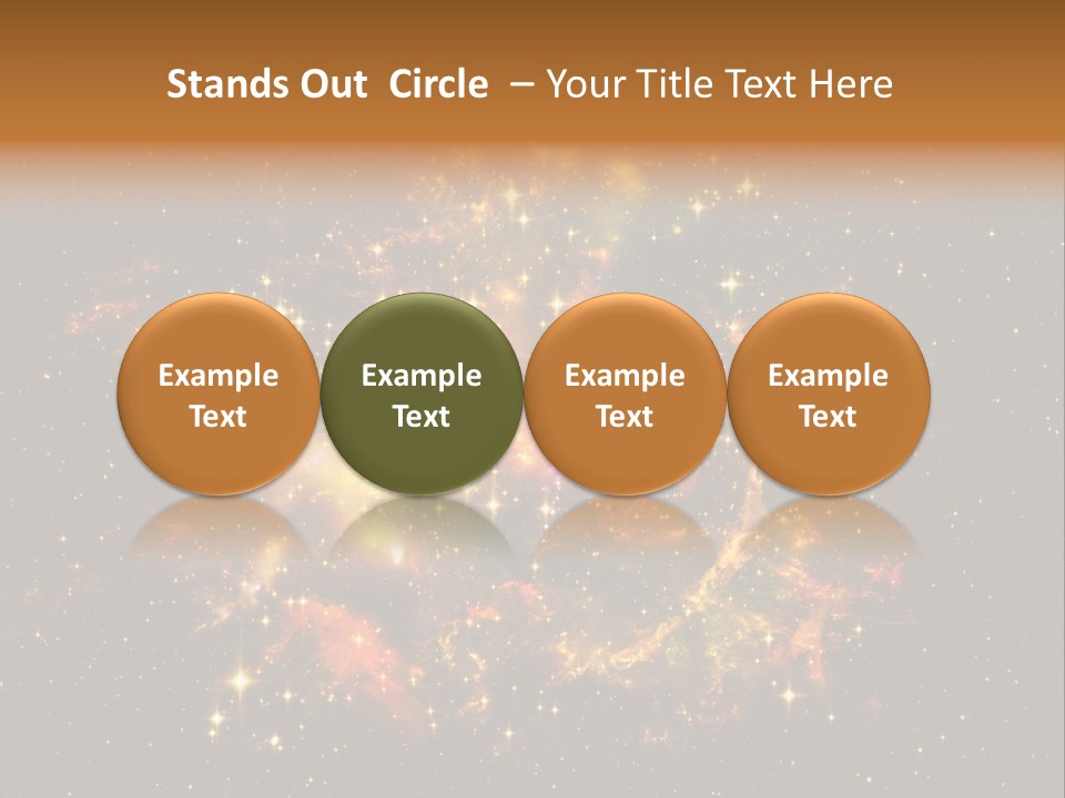 A Large Cluster Of Stars In The Night Sky PowerPoint Template