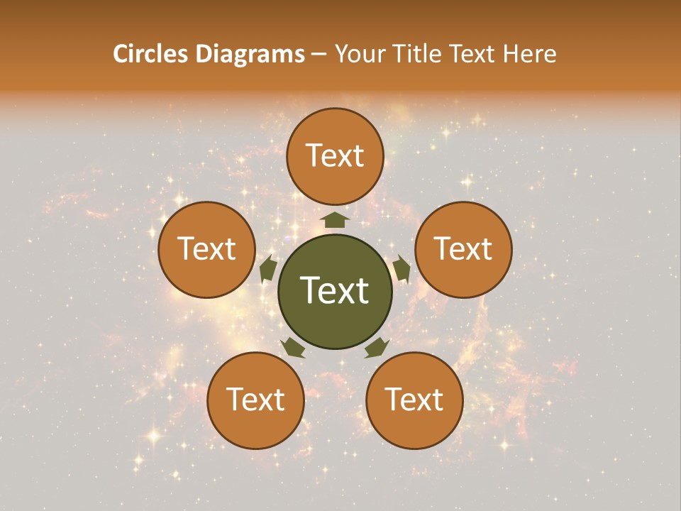 A Large Cluster Of Stars In The Night Sky PowerPoint Template