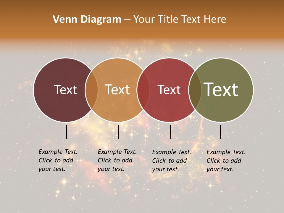 A Large Cluster Of Stars In The Night Sky PowerPoint Template