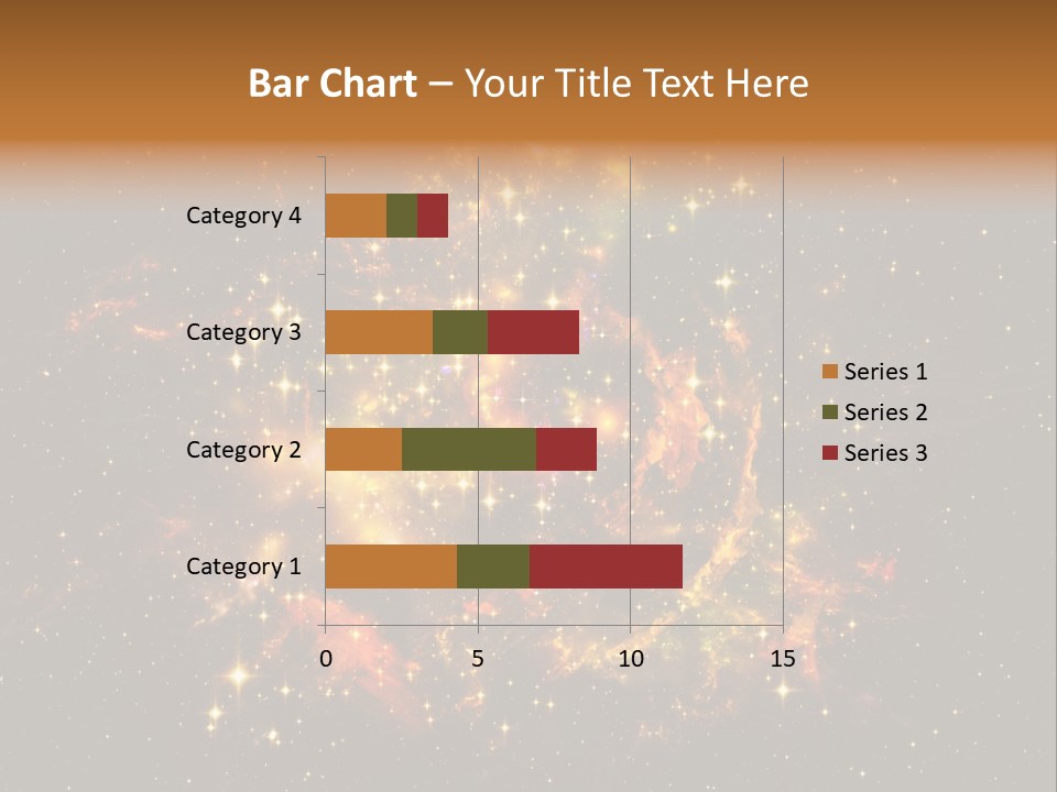 A Large Cluster Of Stars In The Night Sky PowerPoint Template