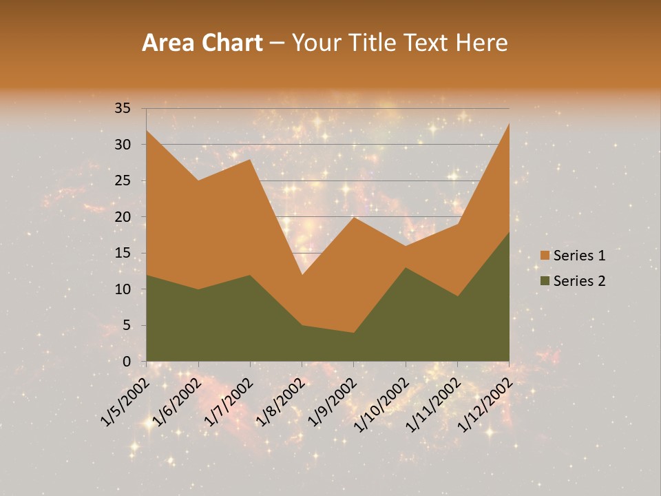 A Large Cluster Of Stars In The Night Sky PowerPoint Template