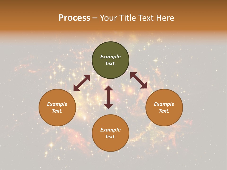 A Large Cluster Of Stars In The Night Sky PowerPoint Template