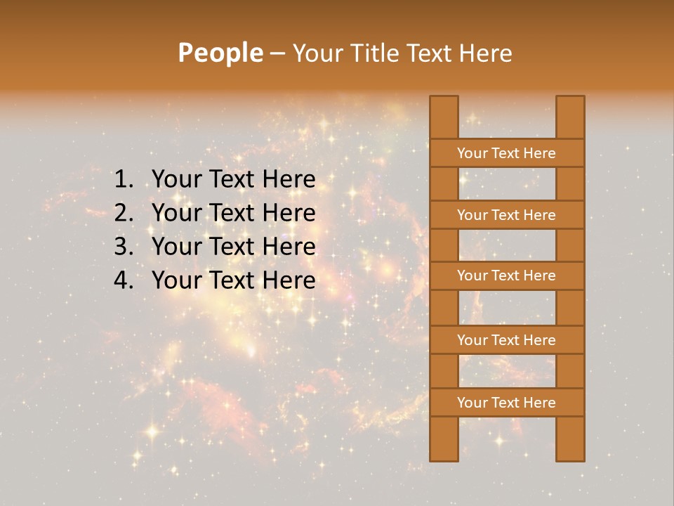 A Large Cluster Of Stars In The Night Sky PowerPoint Template