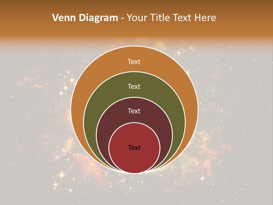 A Large Cluster Of Stars In The Night Sky PowerPoint Template