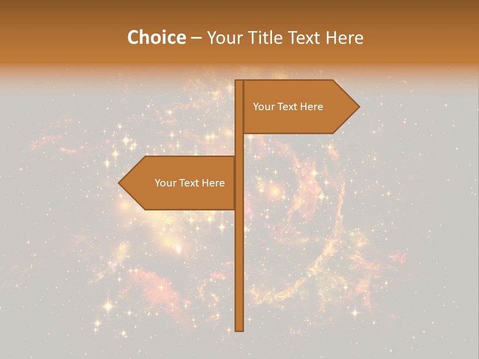 A Large Cluster Of Stars In The Night Sky PowerPoint Template
