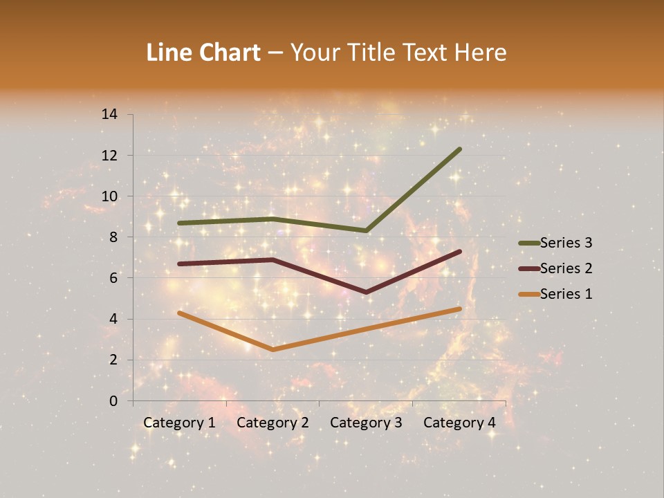 A Large Cluster Of Stars In The Night Sky PowerPoint Template