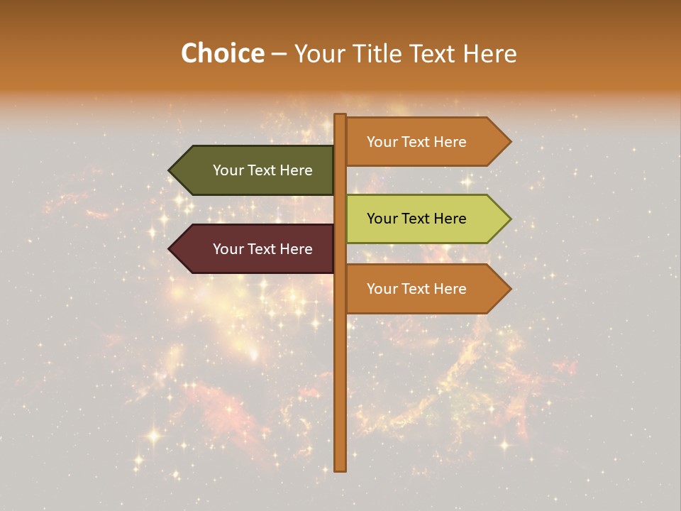 A Large Cluster Of Stars In The Night Sky PowerPoint Template