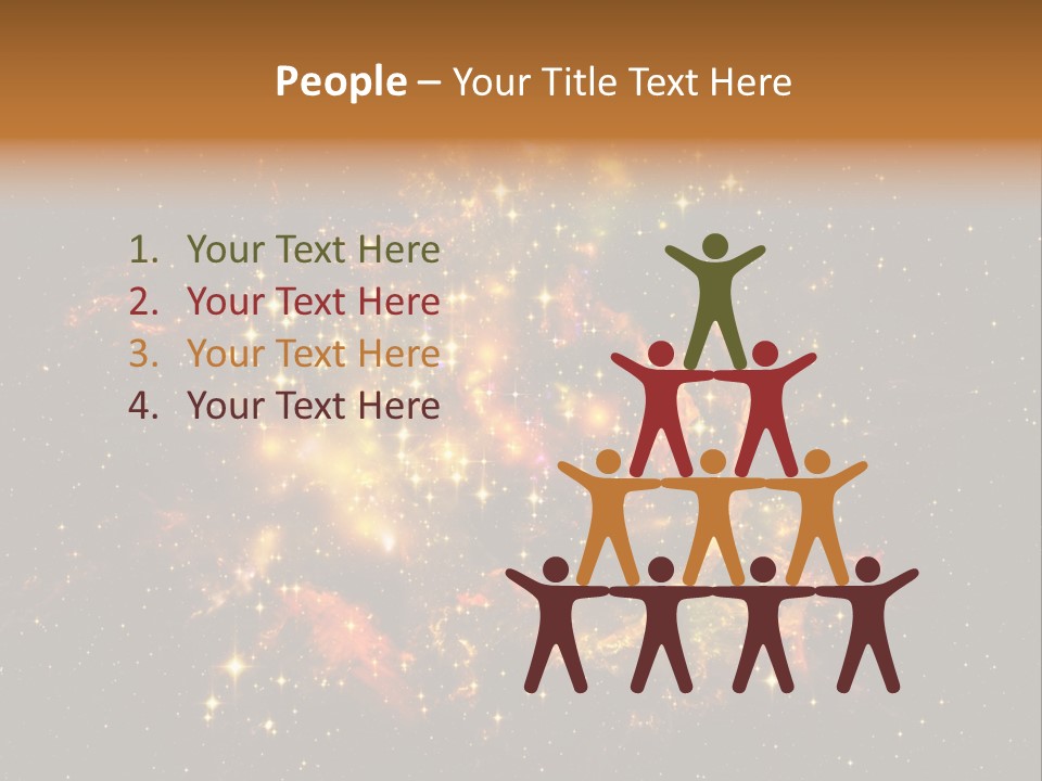 A Large Cluster Of Stars In The Night Sky PowerPoint Template