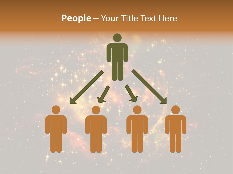 A Large Cluster Of Stars In The Night Sky PowerPoint Template