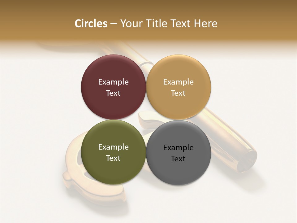 A Golden Key On Top Of A White Surface PowerPoint Template
