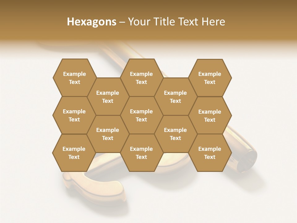 A Golden Key On Top Of A White Surface PowerPoint Template